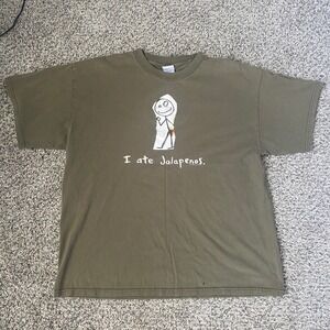 Tennessee River XL Olive Green‎ I Ate Jalapenos Graphic T Shirt Men's